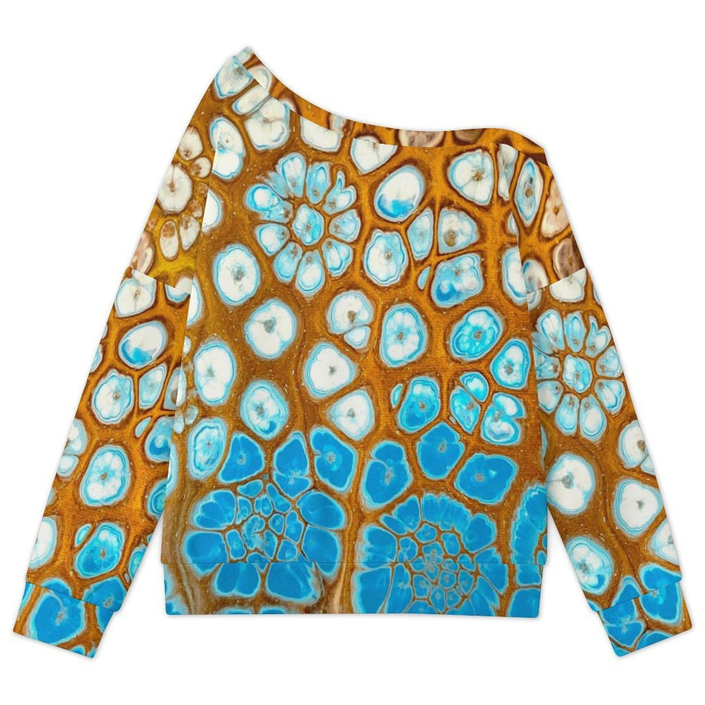 Maui Vibes Women's Off-shoulder Long Sleeve Sweatshirt