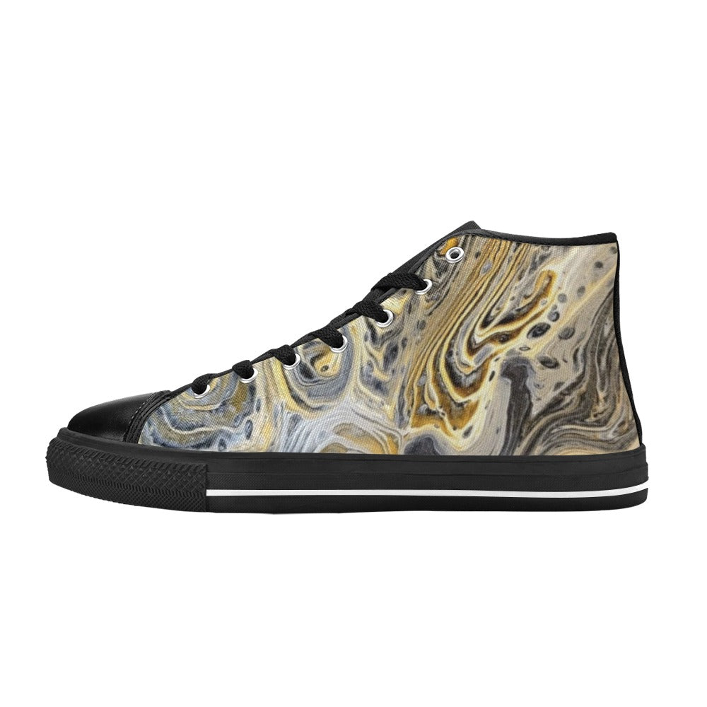 Metallurgy - Men's Classic High-Top Canvas Shoes