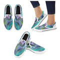 Fluid Art Heart - Men's Slip-On Canvas Shoes