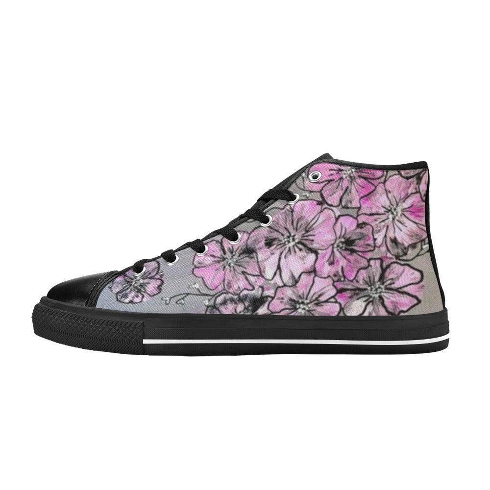Garden of Hope - Men's Classic High-Top Canvas Shoes
