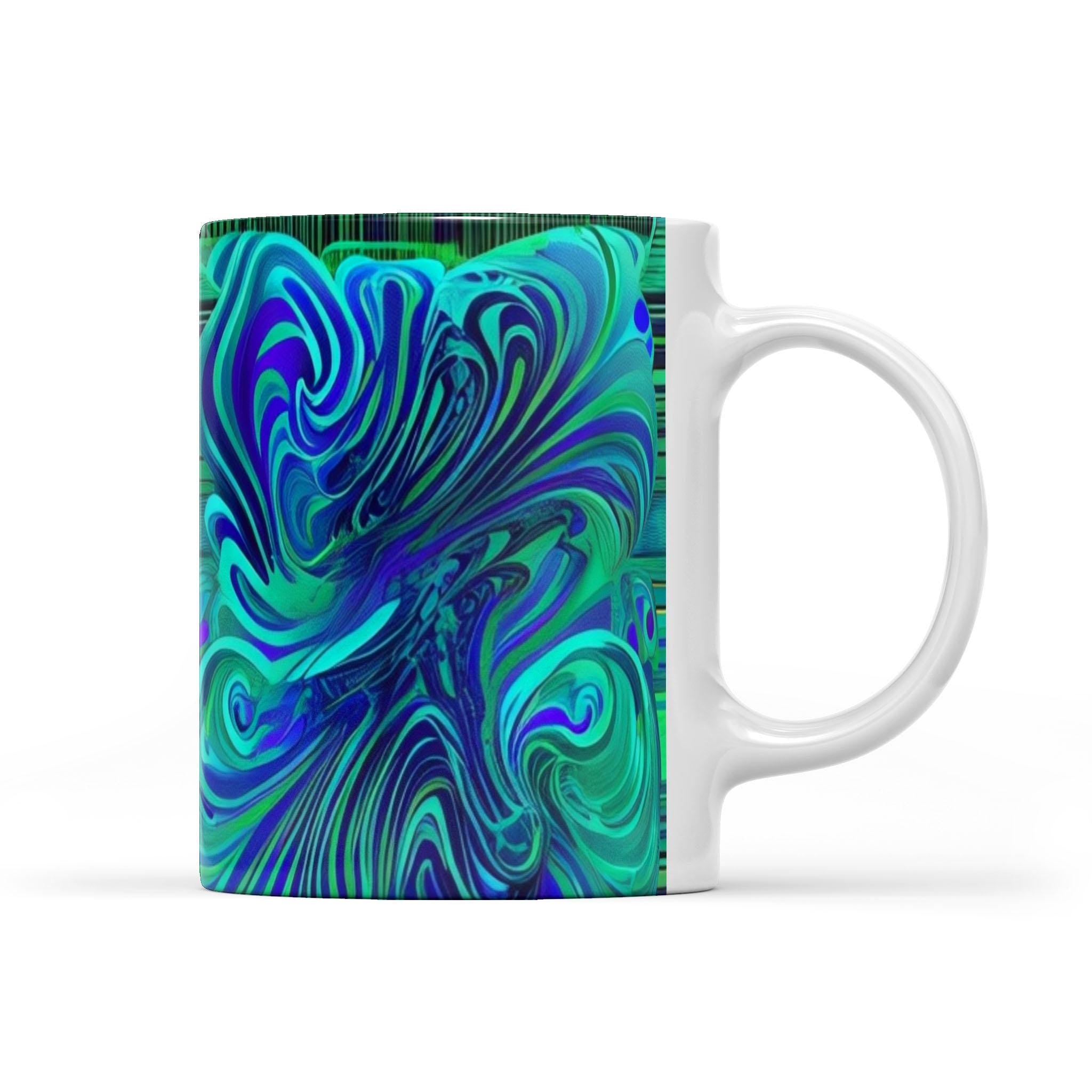 Dreamy Spirals - White Edge-to-Edge Mug (New)