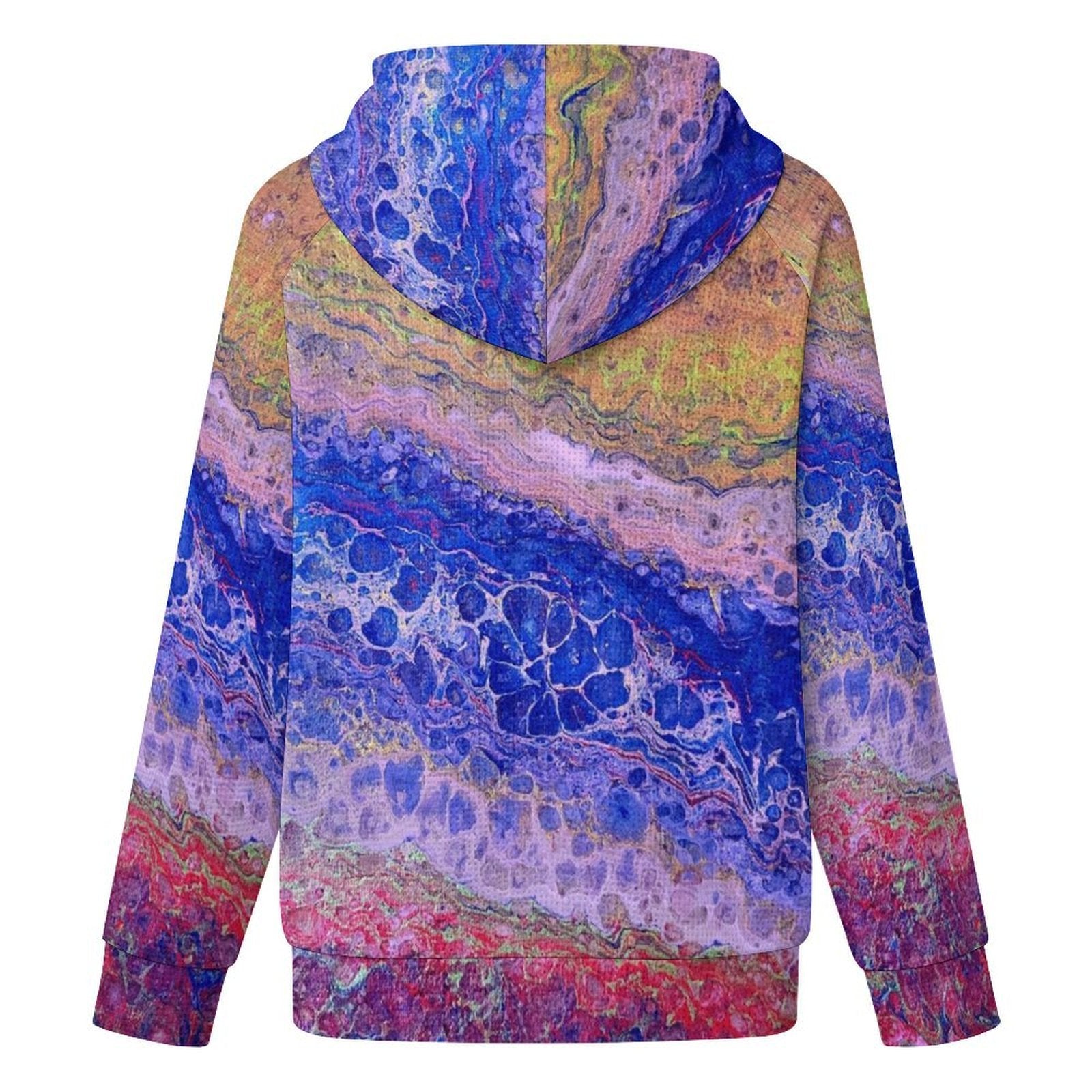 Tie Dye Delight - Women's Full-zip Hoodie with Drawstring