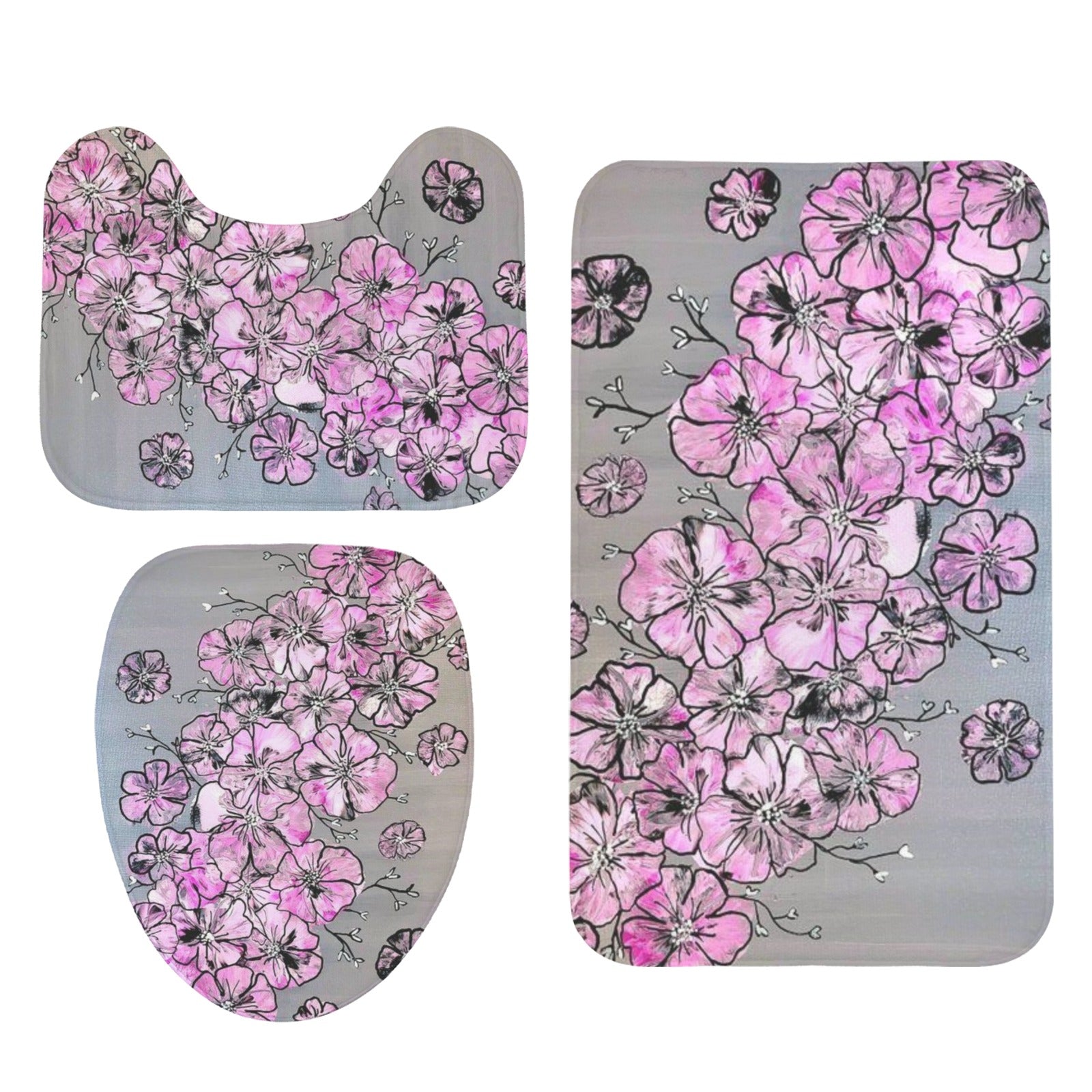 Garden of Hope 3-Piece Bathroom Rug Set