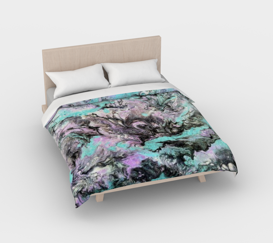 Turquoise Splash- Duvet Cover