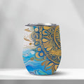 Mandala Sun - Edge-to-Edge Wine Tumbler