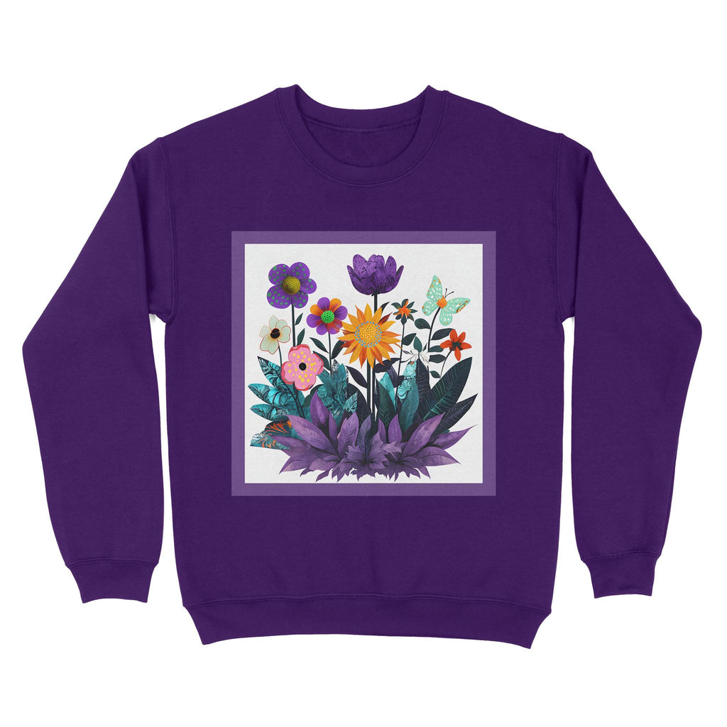 Abstract Purple Garden - Unisex Standard Crew Neck Sweatshirt