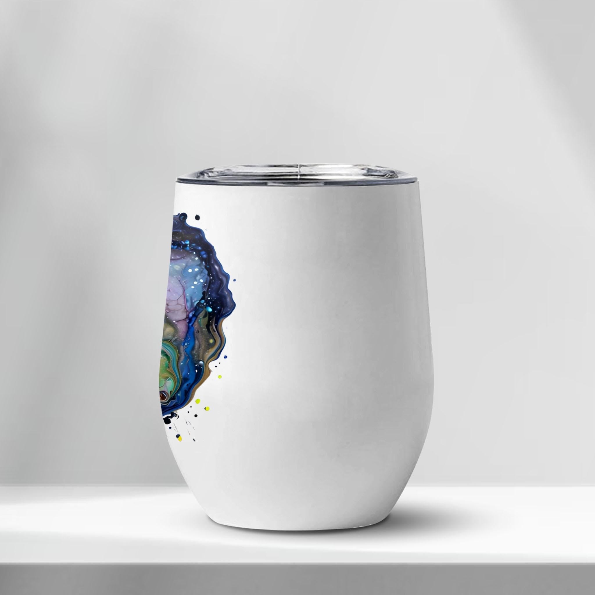 Fluid Art Heart - Edge-to-Edge Wine Tumbler