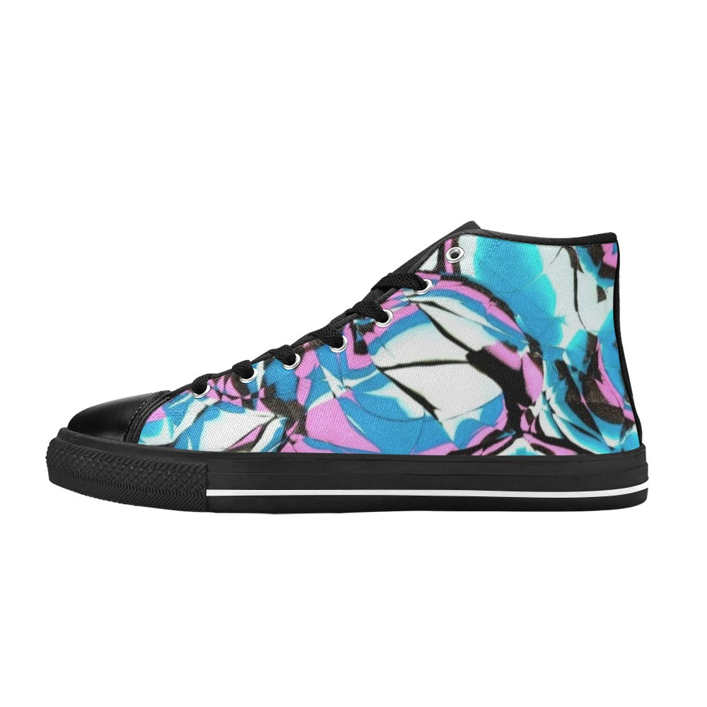 Glow Party - Women's Classic High-Top Canvas Shoes