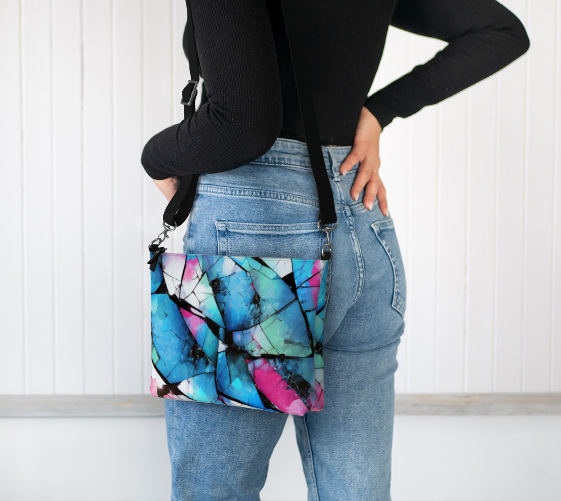 Mystical Mosaic - Vegan Leather Crossbody Purse