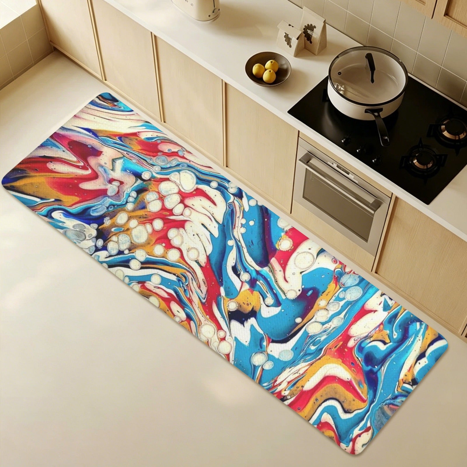 Color Me Happy PVC Anti-Fatigue Kitchen Mat 71x24inch