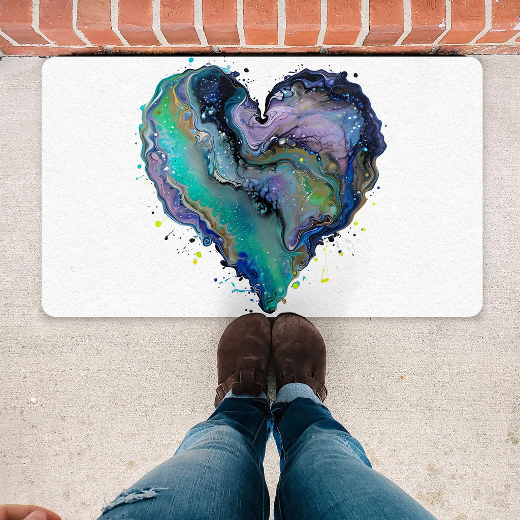 Fluid Art Heart (1) - Doormat
