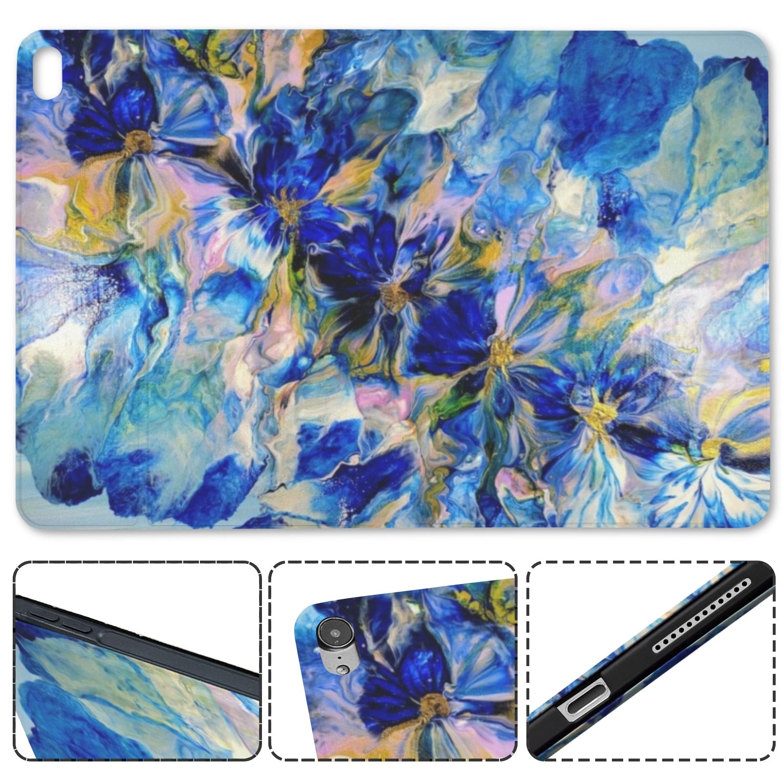 Royal Blue Garden Protective Case for iPad Air (11-inch)