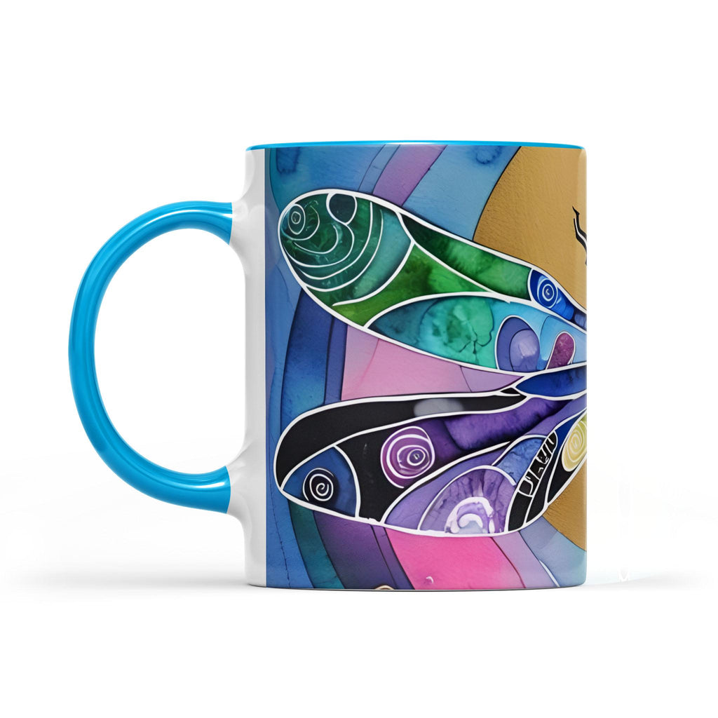Dragonfly Sun - Accent Edge-to-Edge Mug