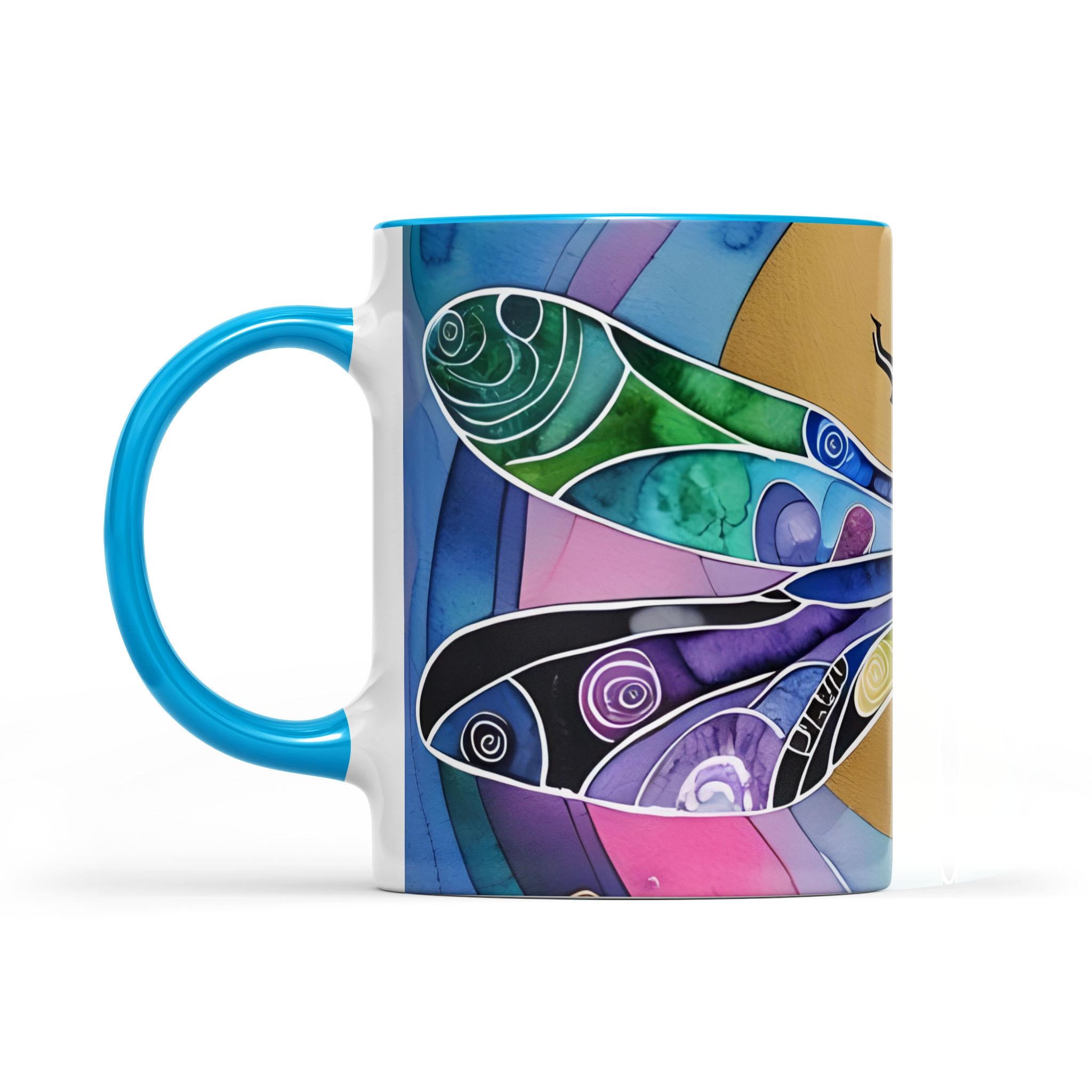 Dragonfly Sun - Accent Edge-to-Edge Mug