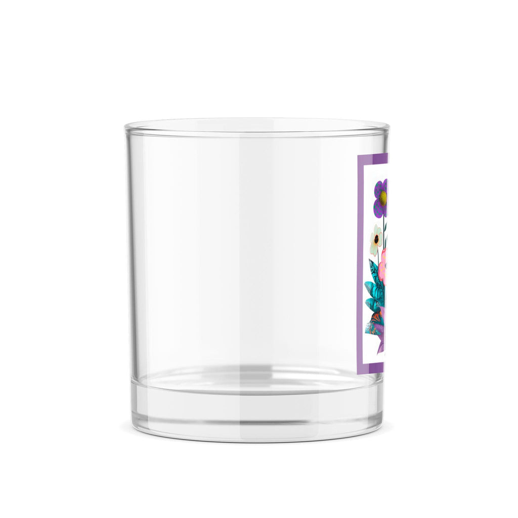 Abstract Purple Garden - Whiskey Glass
