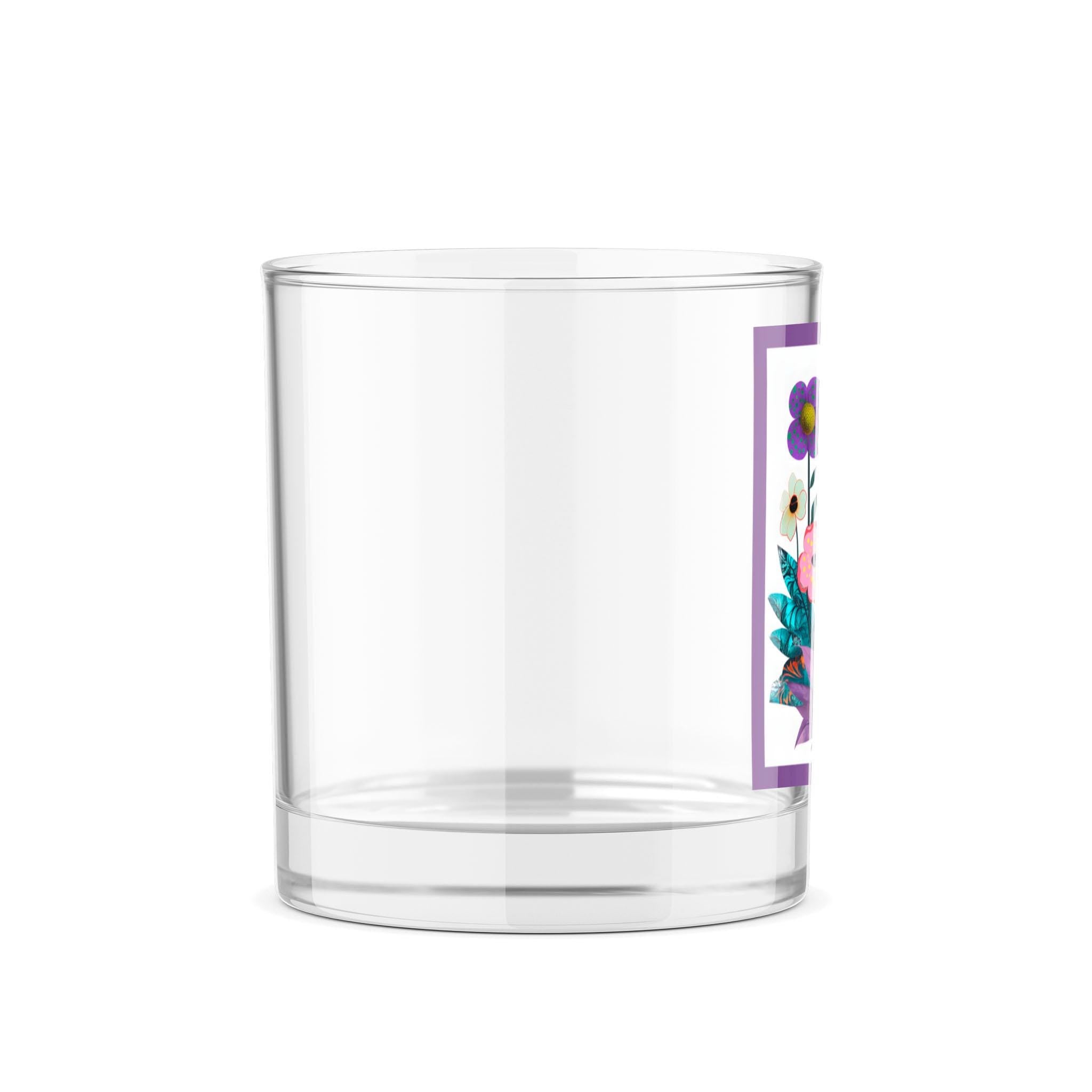 Abstract Purple Garden - Whiskey Glass
