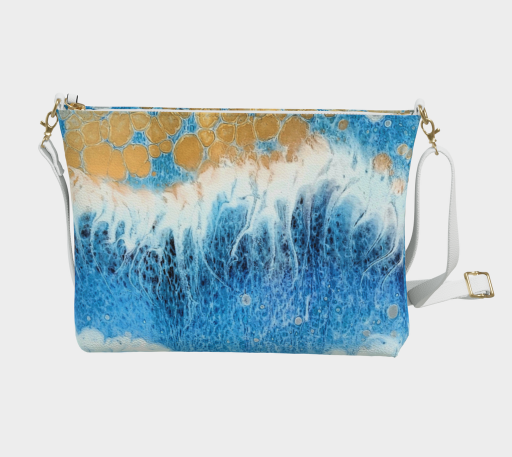 Skipping Waves - Vegan Leather Crossbody Purse