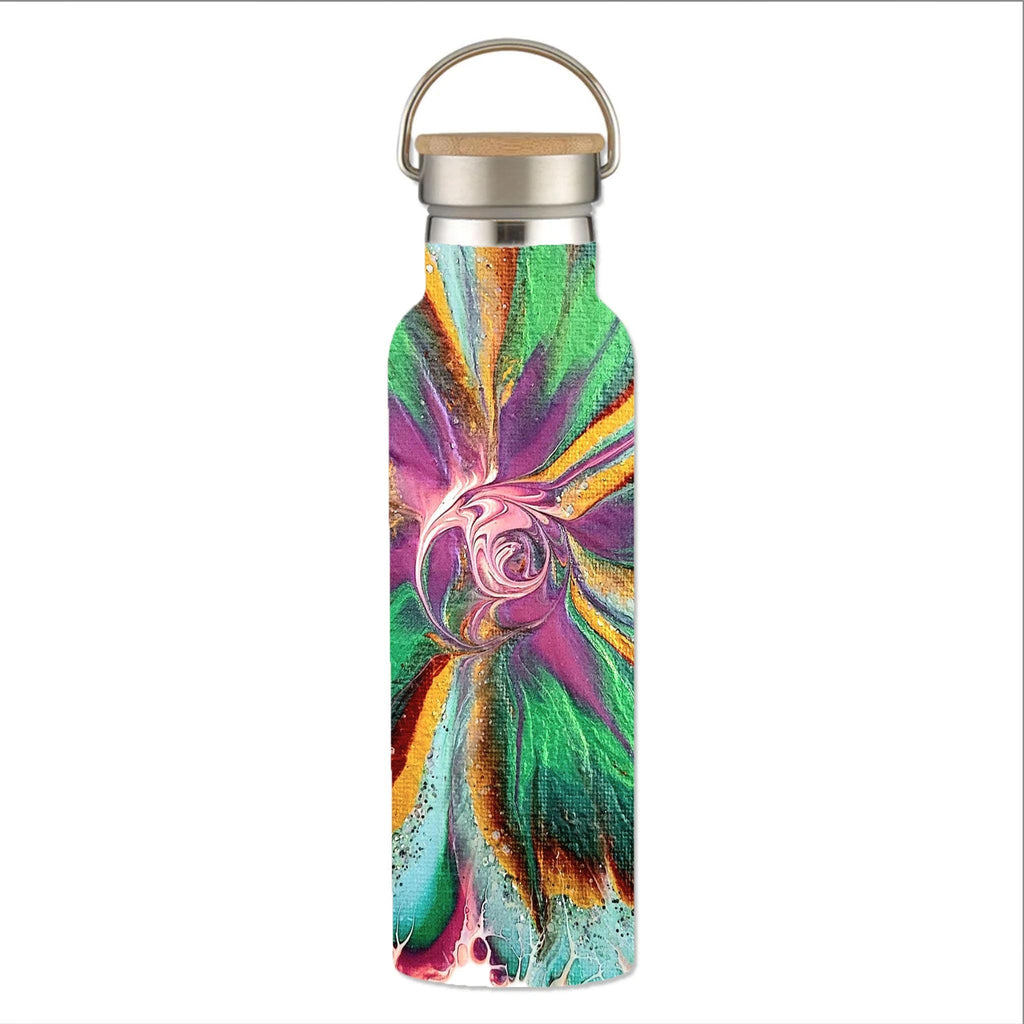 Fairy Flower - Stainless Steel Water Bottle with Bamboo Lid