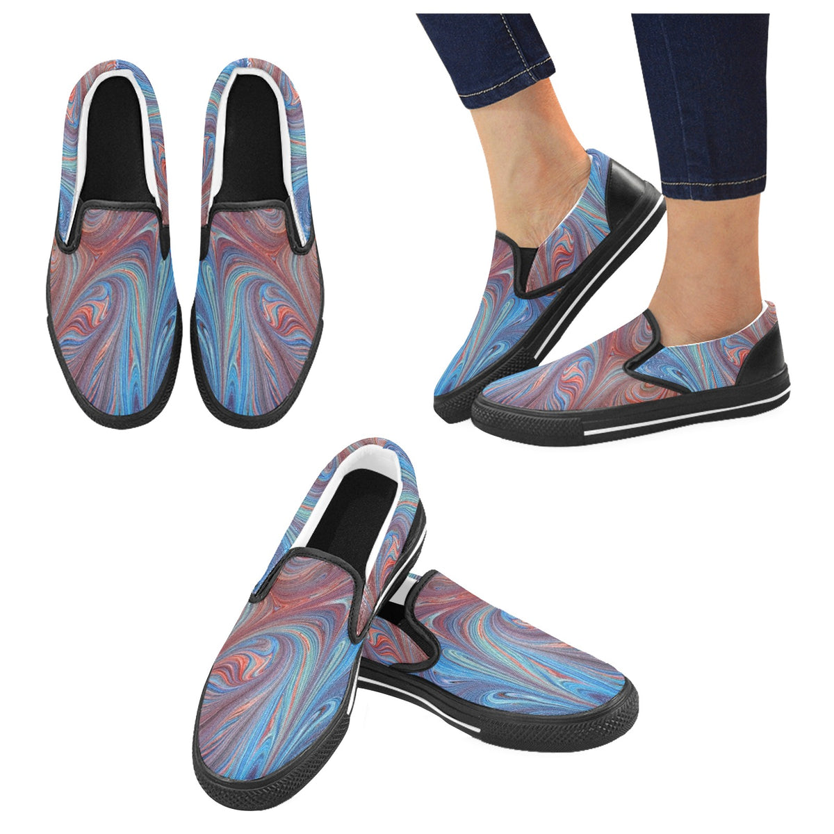 Superhero - Men's Slip-On Canvas Shoes