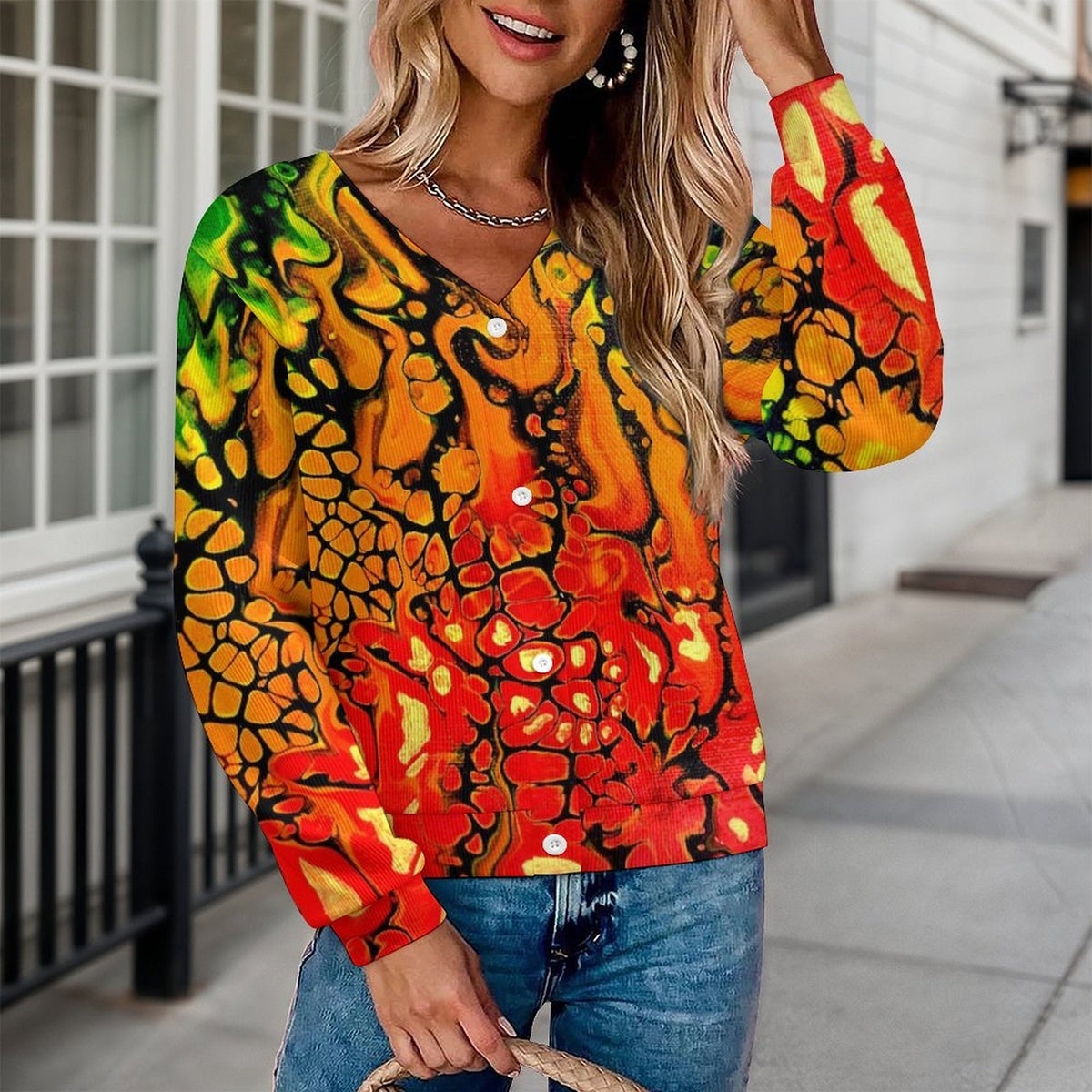 Fire - Women's Cardigan