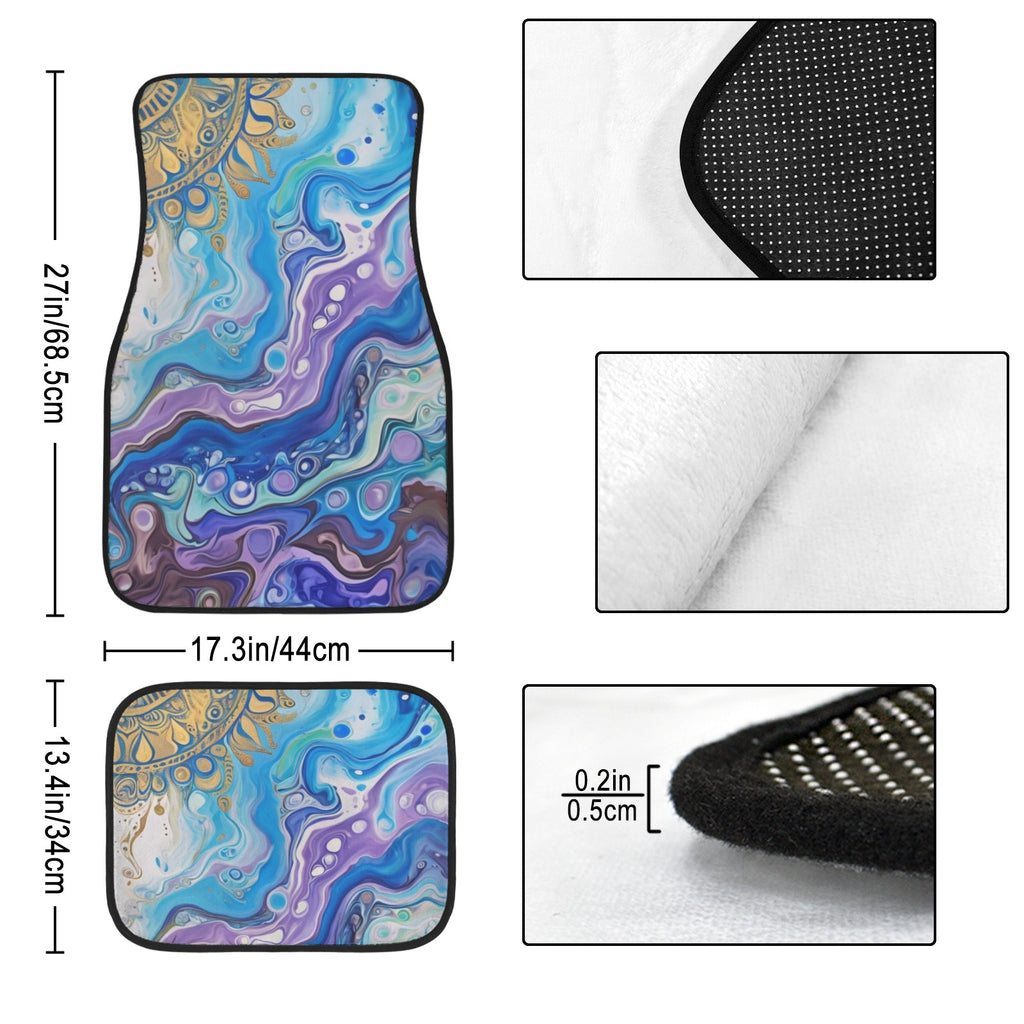 Mandala Sun 4-Piece Car Floor Mats