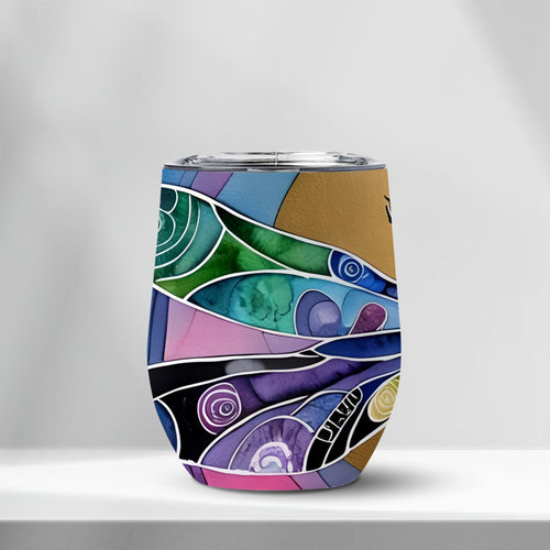 Dragonfly Sun - Edge-to-Edge Wine Tumbler
