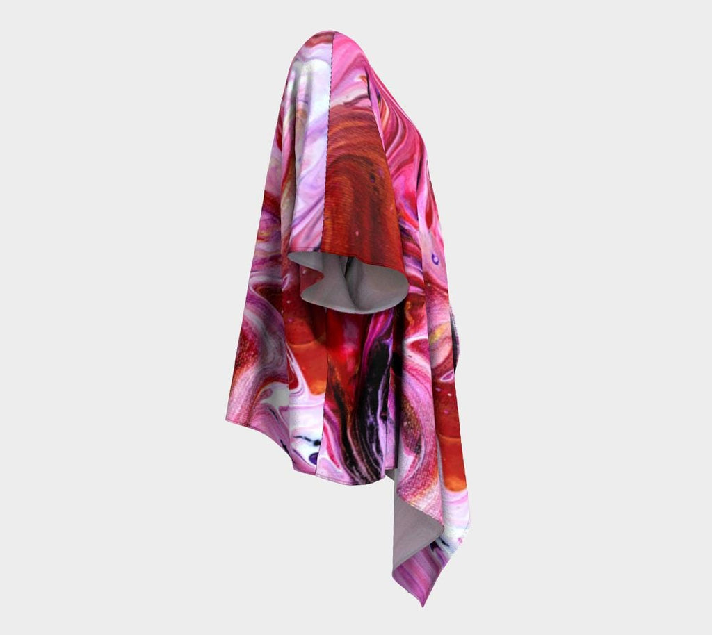 Dragon Fruit Draped Kimono