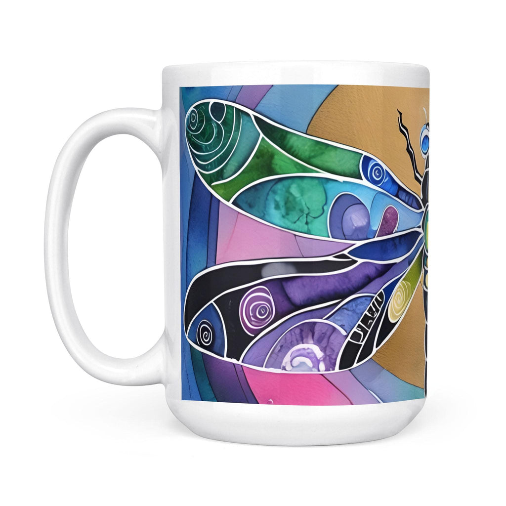Dragonfly Sun - White Mug