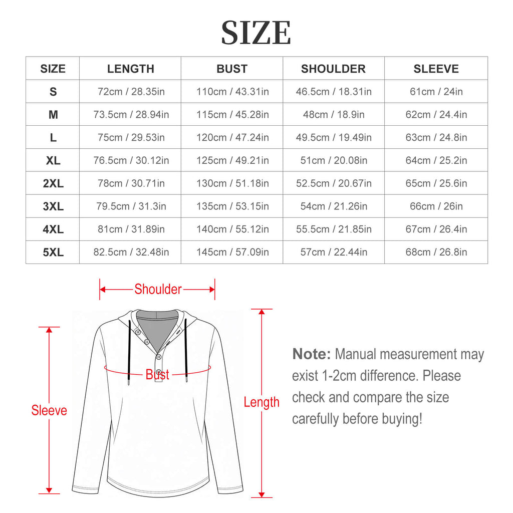 Pieces of Me Men's Casual Button Hoodie