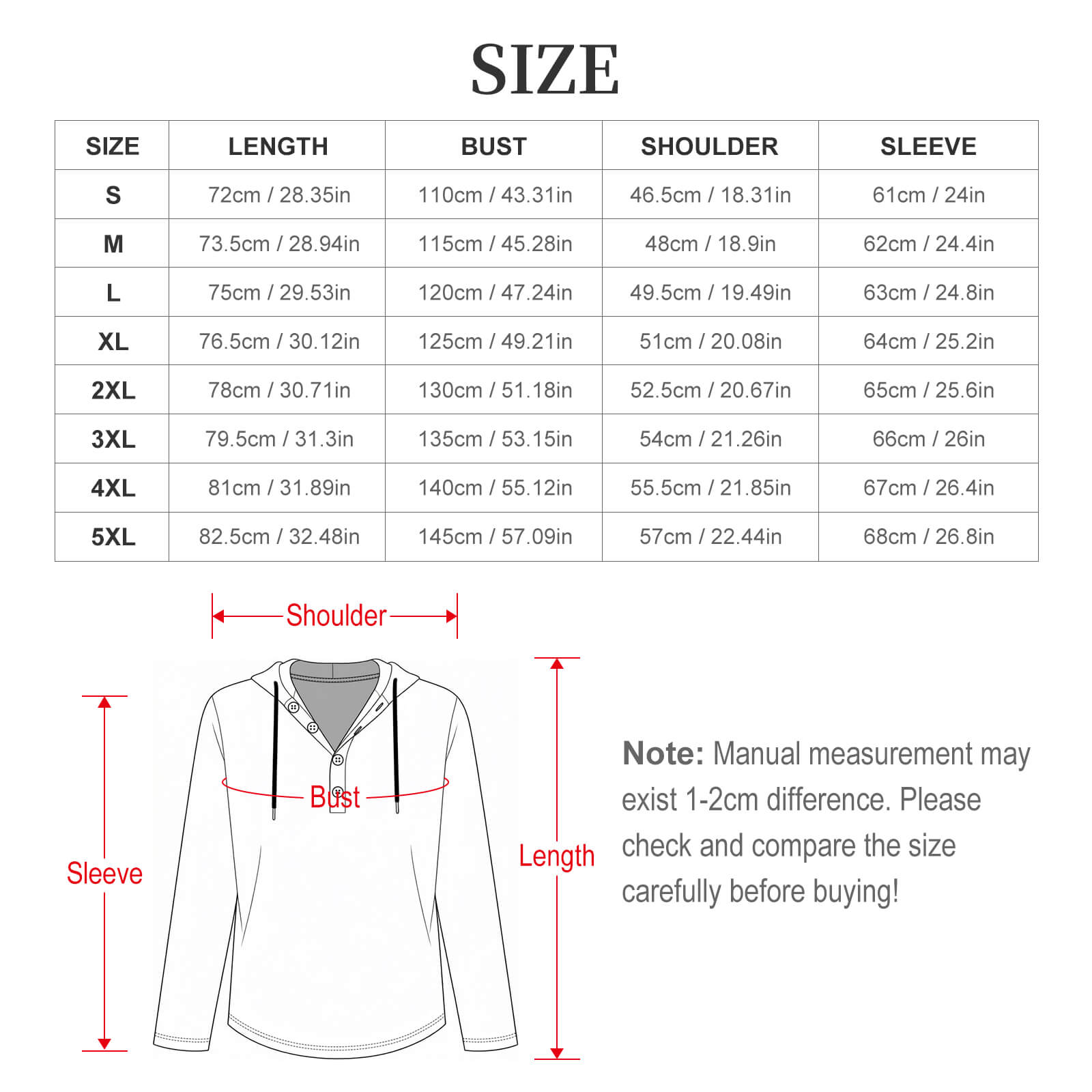 Pieces of Me Men's Casual Button Hoodie
