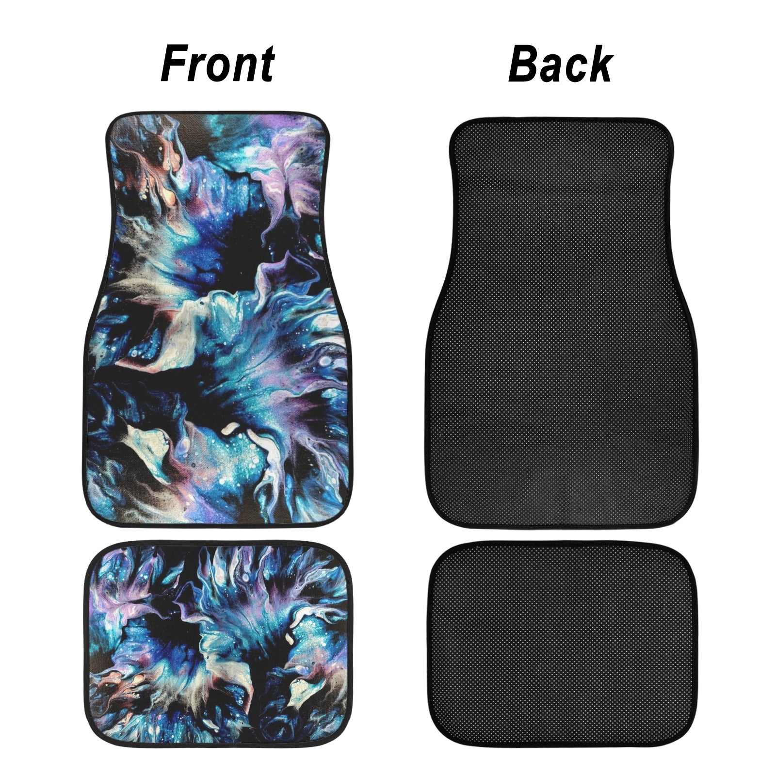 Teal Delight 4-Piece Car Floor Mats