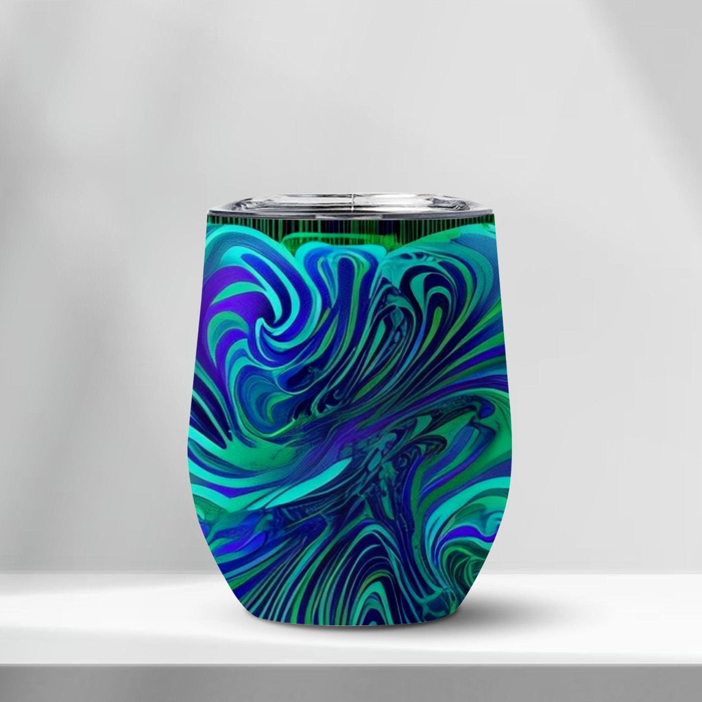 Dreamy Spirals - Edge-to-Edge Wine Tumbler