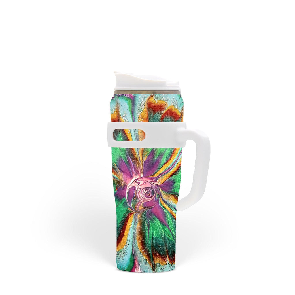 Fairy Flower - 40oz Stainless Steel Tumbler with Handle