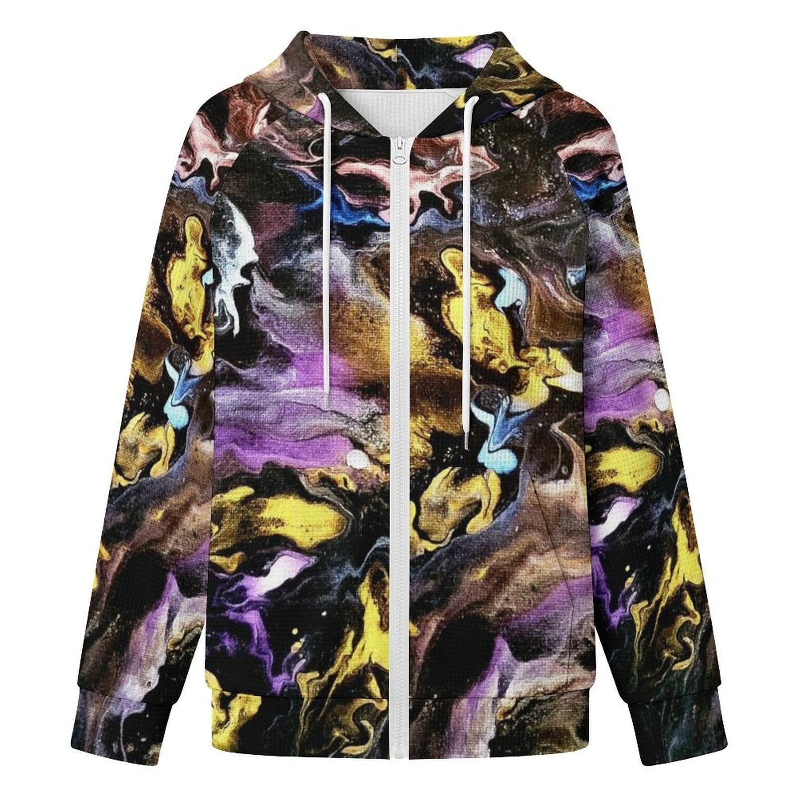 Seline - Women's Full-zip Hoodie with Drawstring