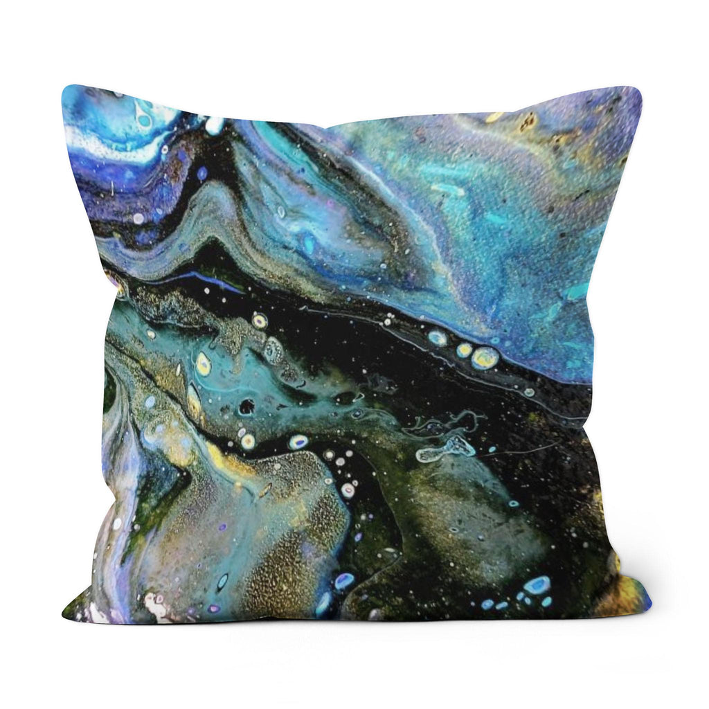 The Face - All-over Print Suede Throw Pillow