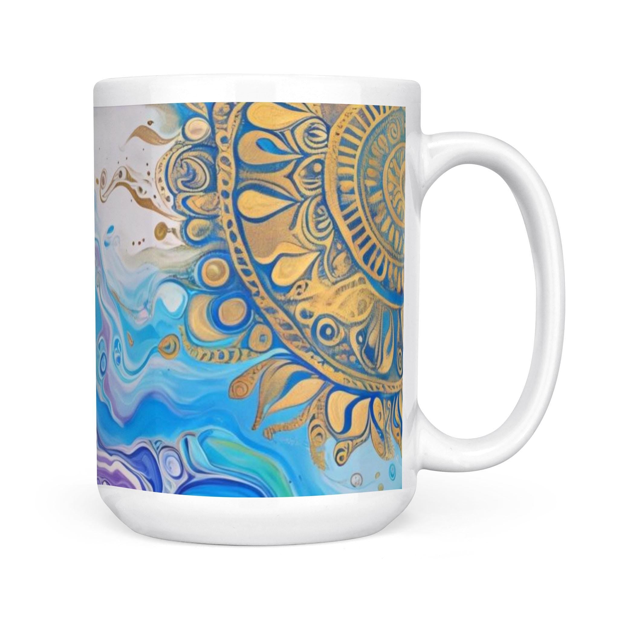 Mandala Sun - White Mug