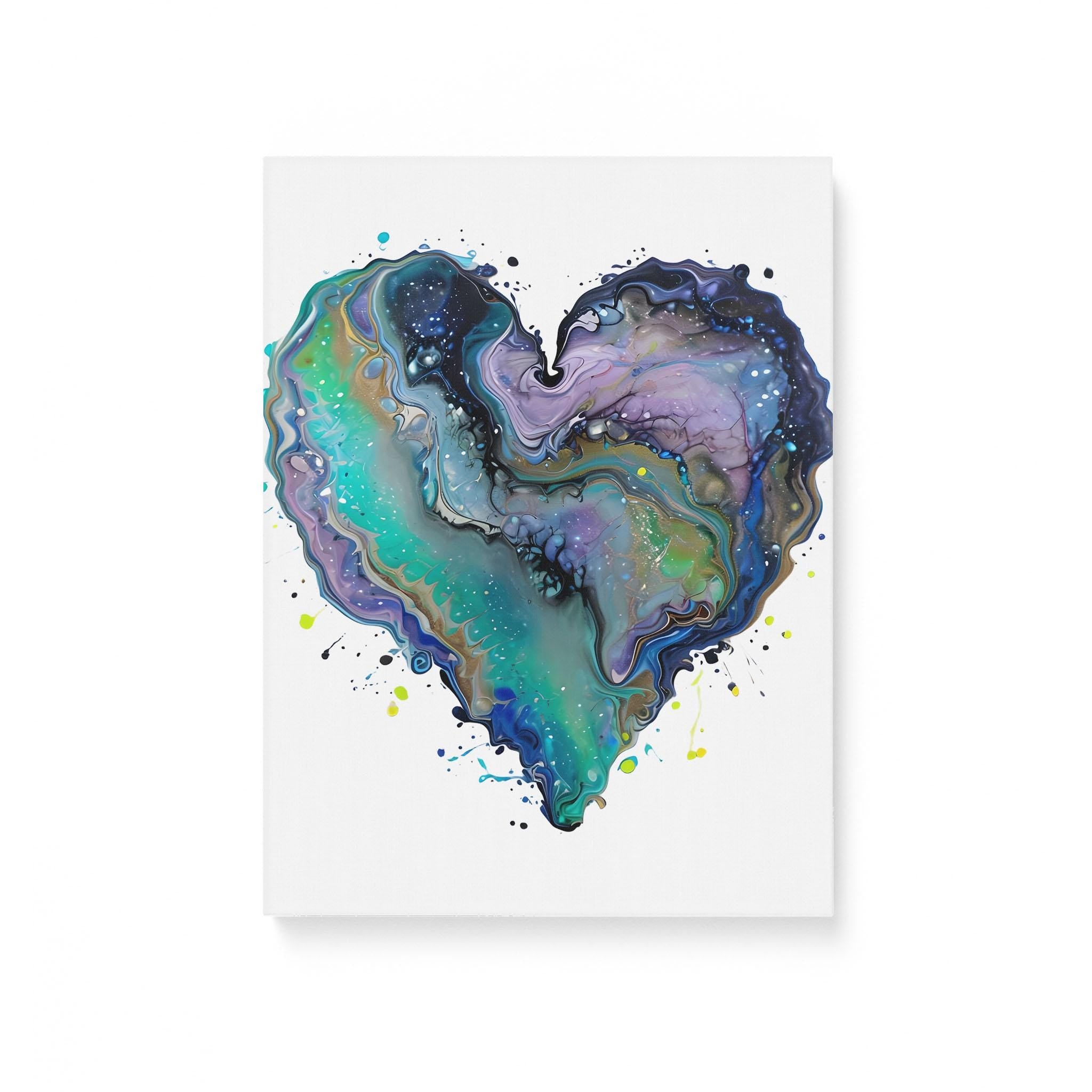 Fluid Art Heart (1) - Matte Canvas (0.75")
