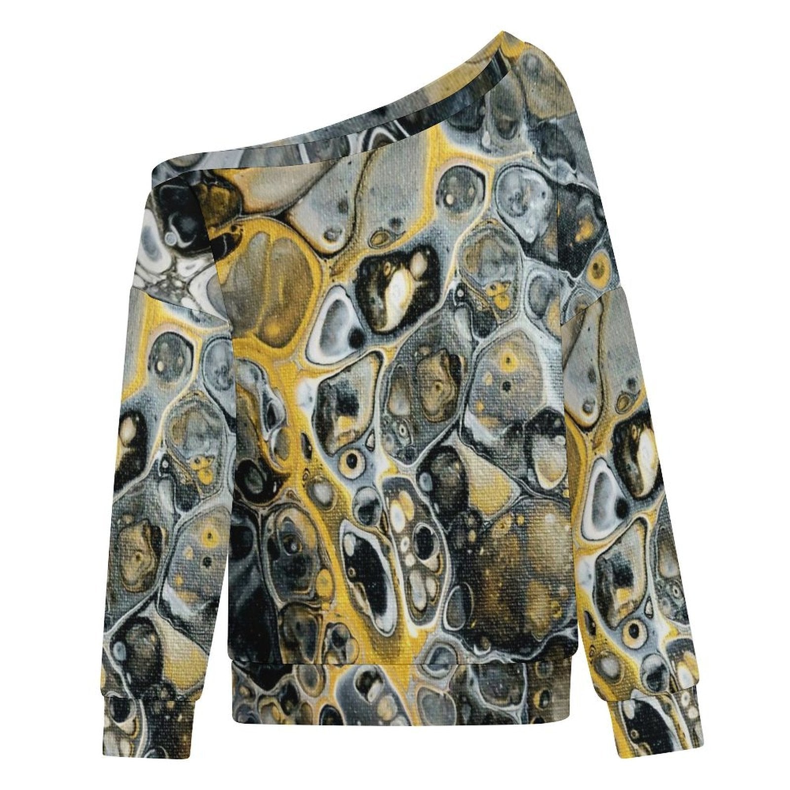 Stone Art Women's Off-shoulder Long Sleeve Sweatshirt