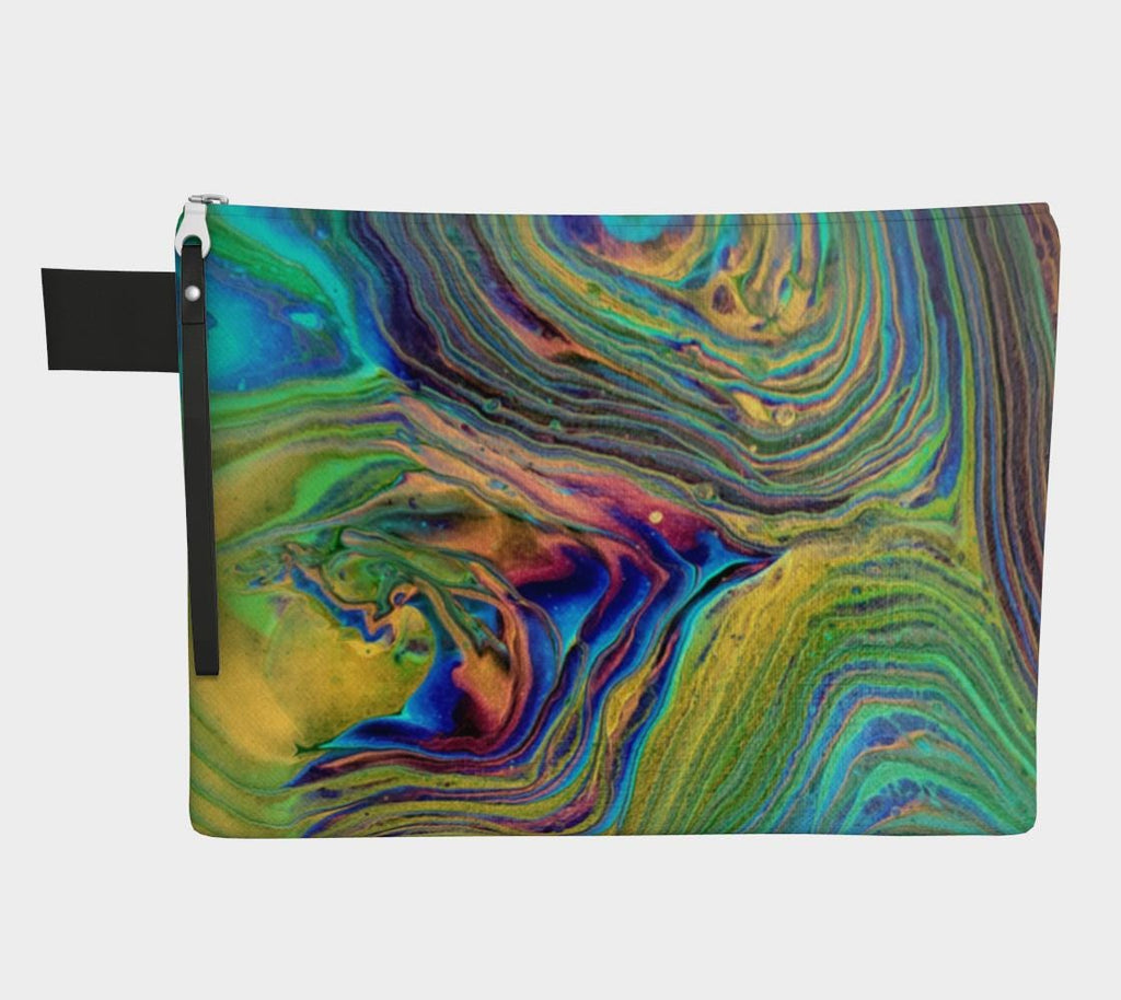 Peacock Swirl Zipper Carry-all