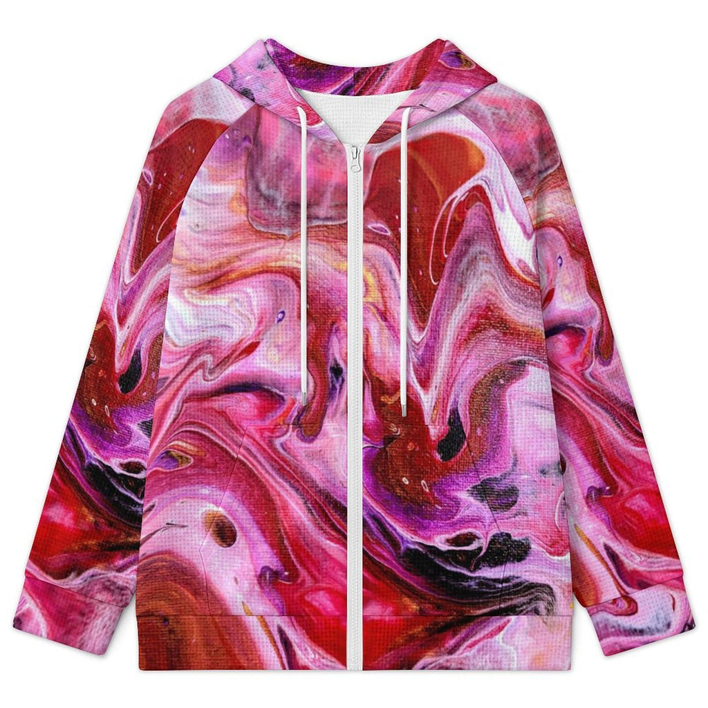 Dragon Fruit - Women's Full-zip Hoodie with Drawstring