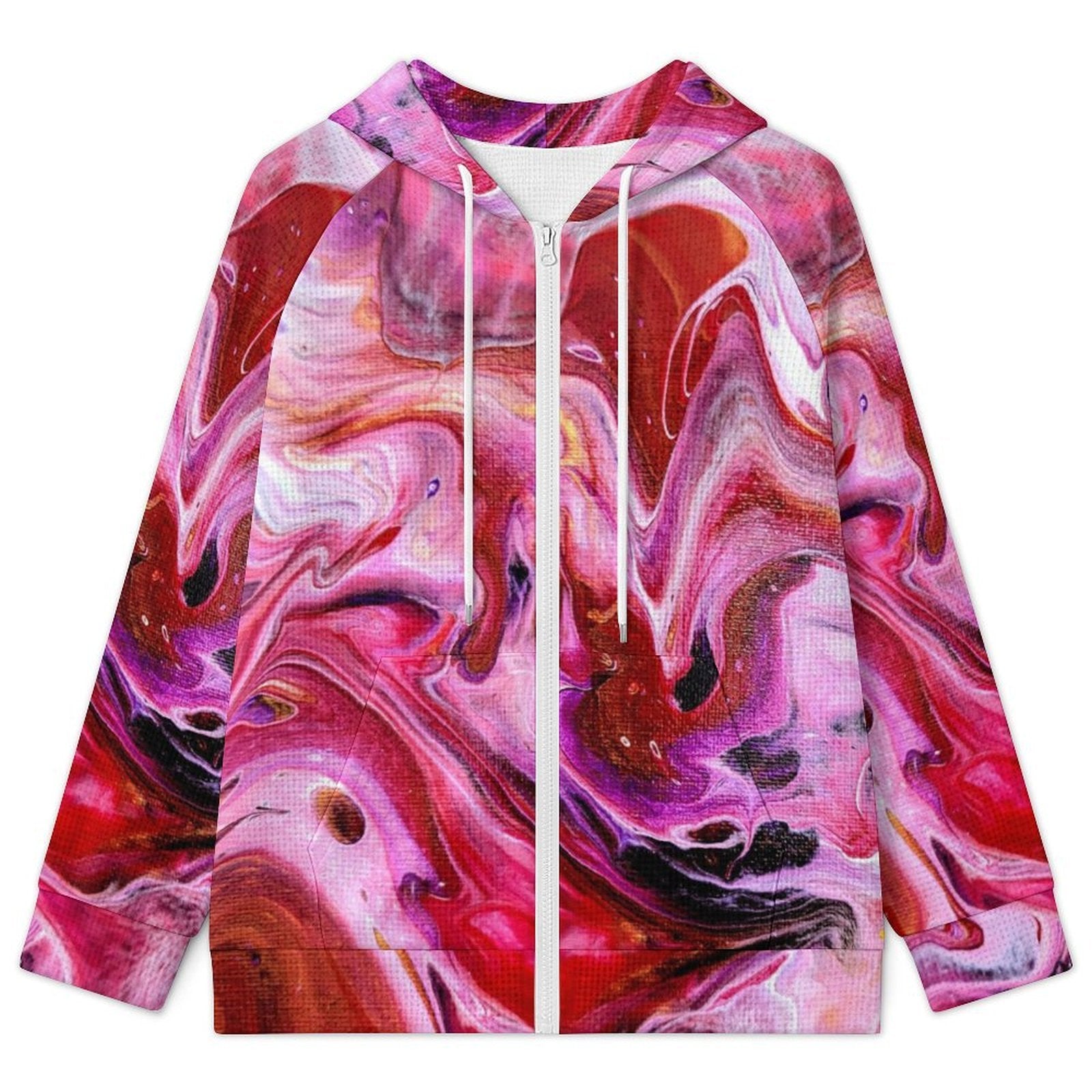Dragon Fruit - Women's Full-zip Hoodie with Drawstring