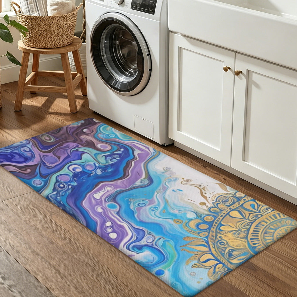 Mandala Sun PVC Anti-Fatigue Kitchen Mat 48x24inch