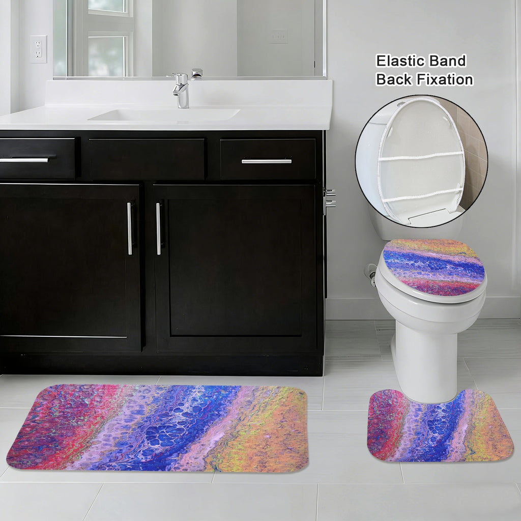 Tie Dye Delight 3-Piece Bathroom Rug Set