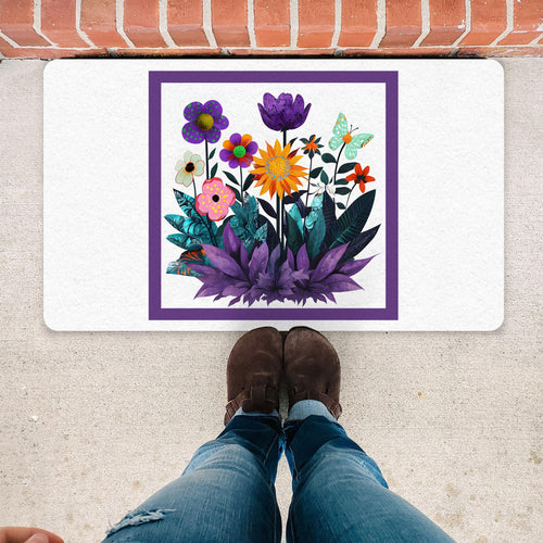 Abstract Purple Garden - Doormat