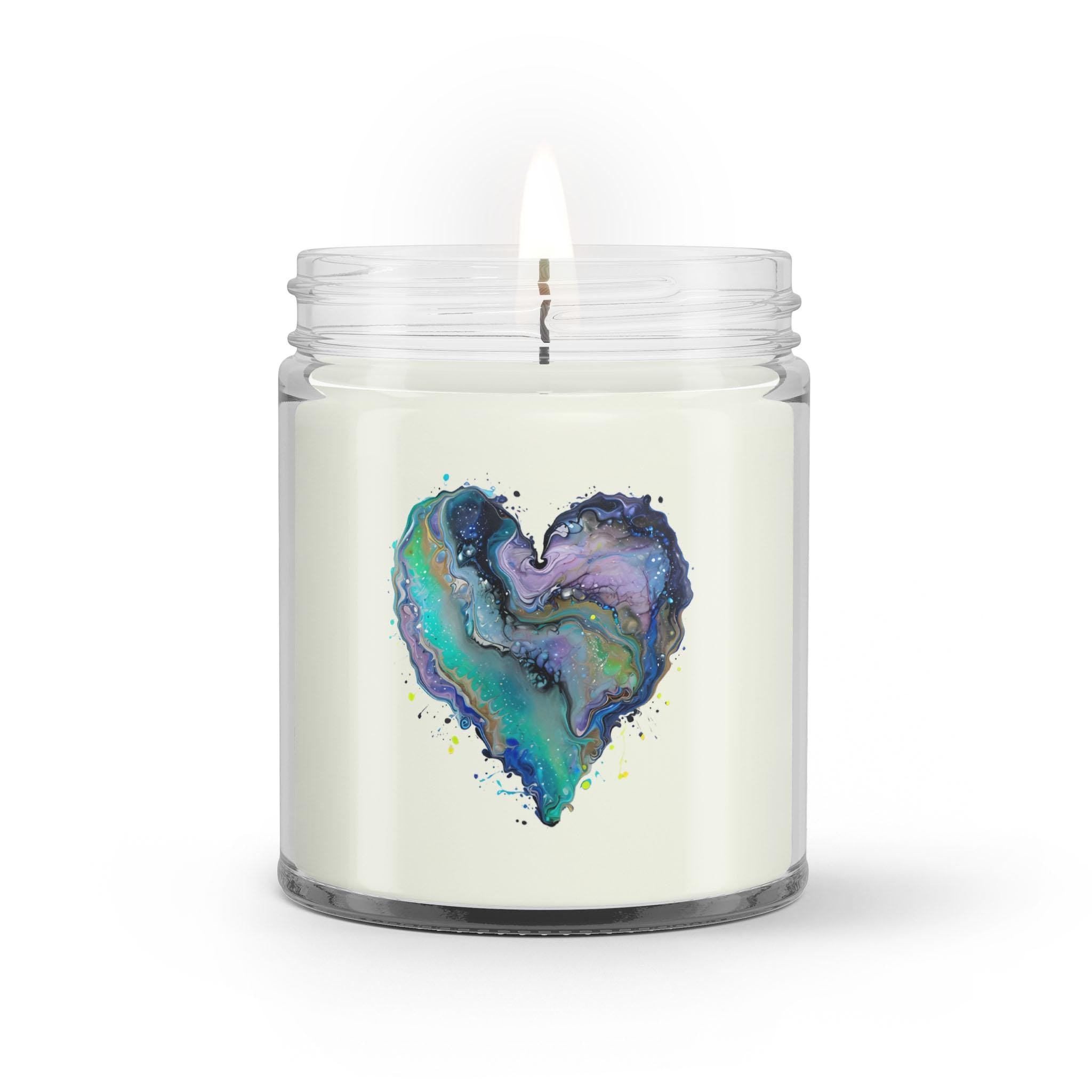 Fluid Art Heart - Soy Wax Candle