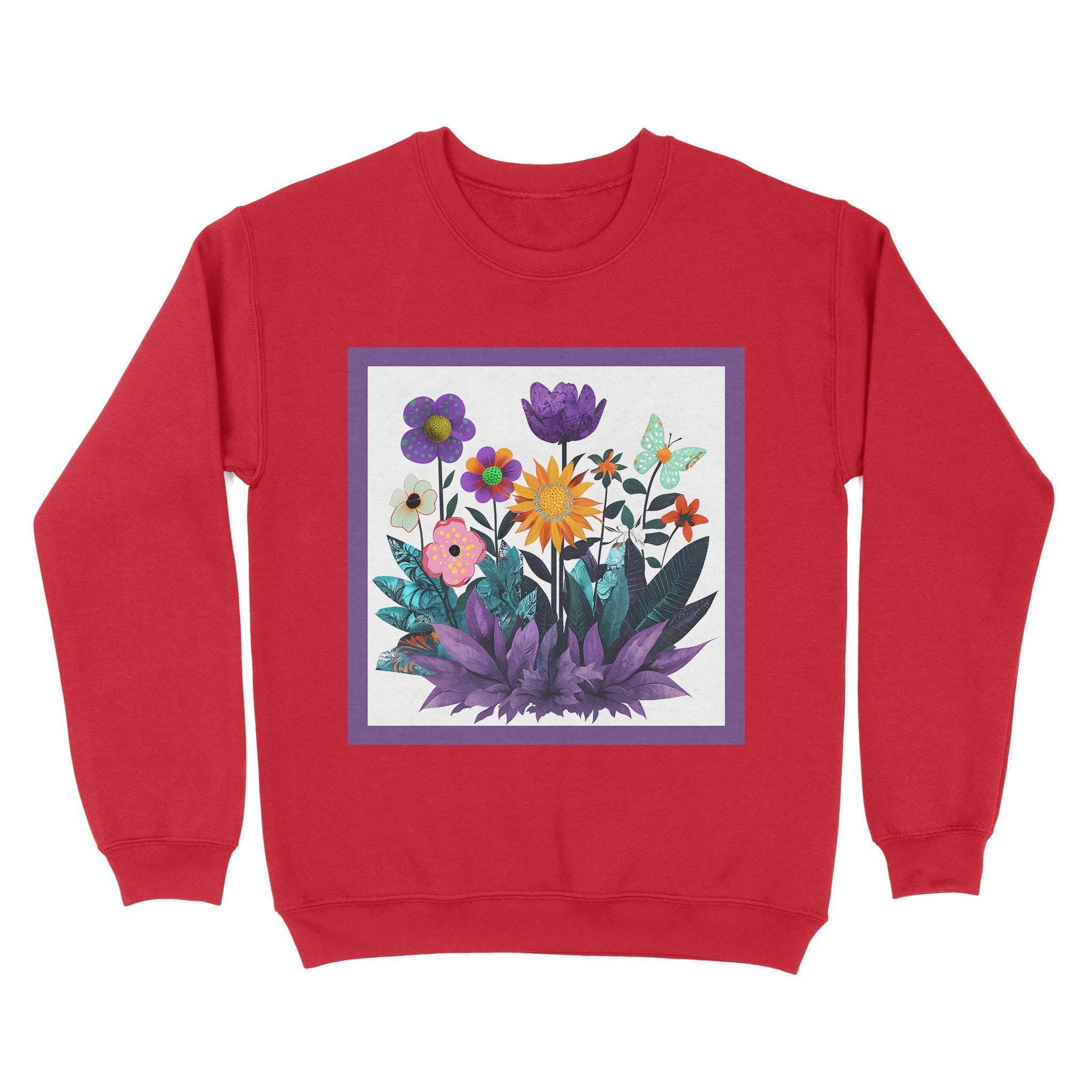 Abstract Purple Garden - Unisex Standard Crew Neck Sweatshirt