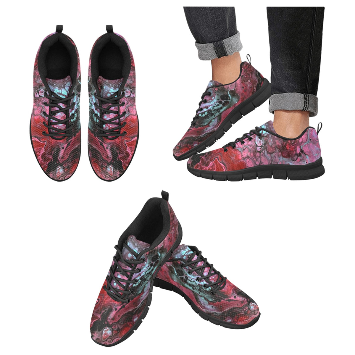 Deep Magenta - Men's Breathable Running Shoes
