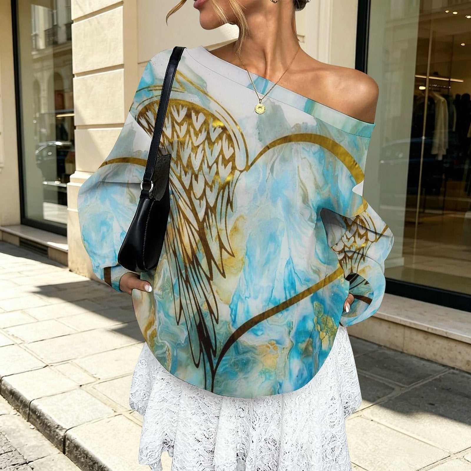 My Guardian Women's Off-shoulder Long Sleeve Sweatshirt