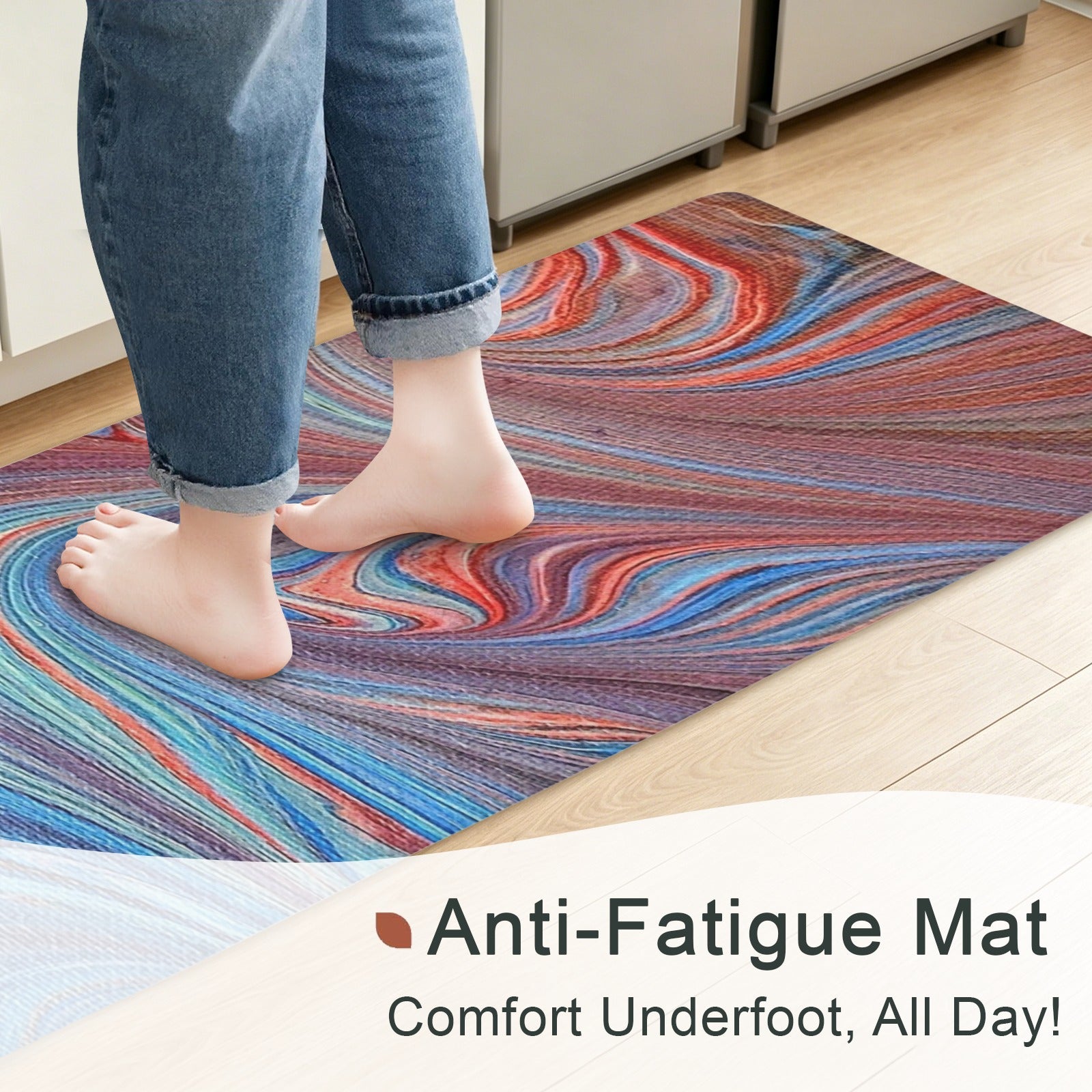 Superhero PVC Anti-Fatigue Kitchen Mat 71x24inch
