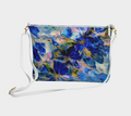 Royal Blue Garden - Vegan Leather Crossbody Purse
